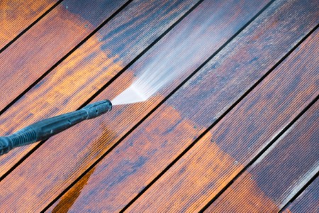 Deck pressure washing