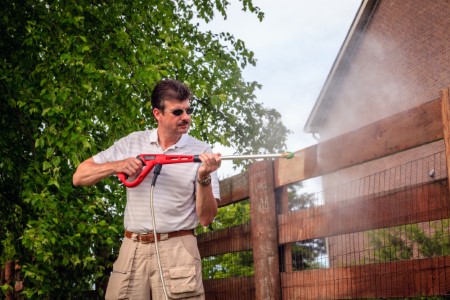 Fence washing